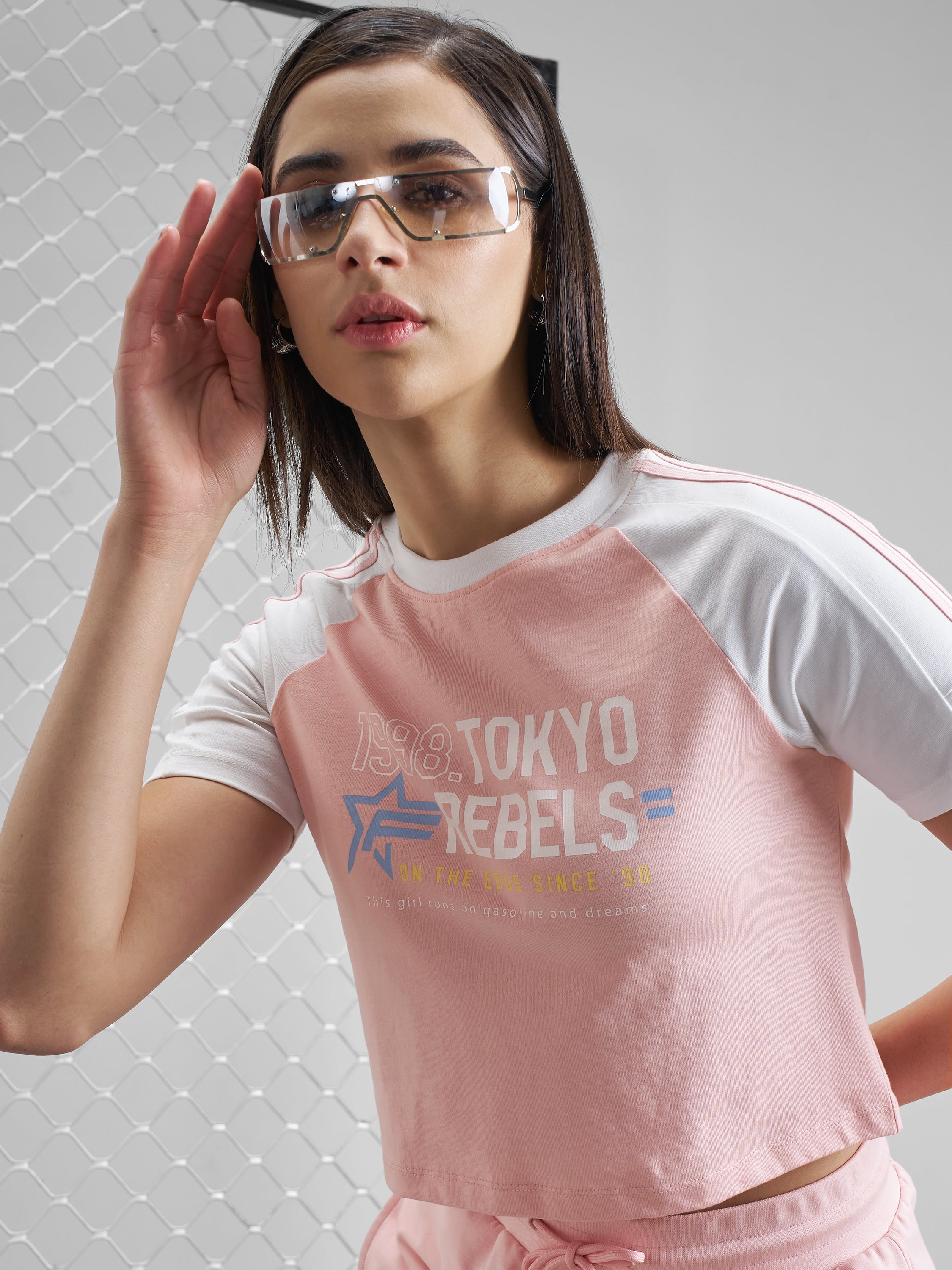 Street By Tokyo Talkies Women Pink Printed Round Neck T-Shirt - Pink - Image 1