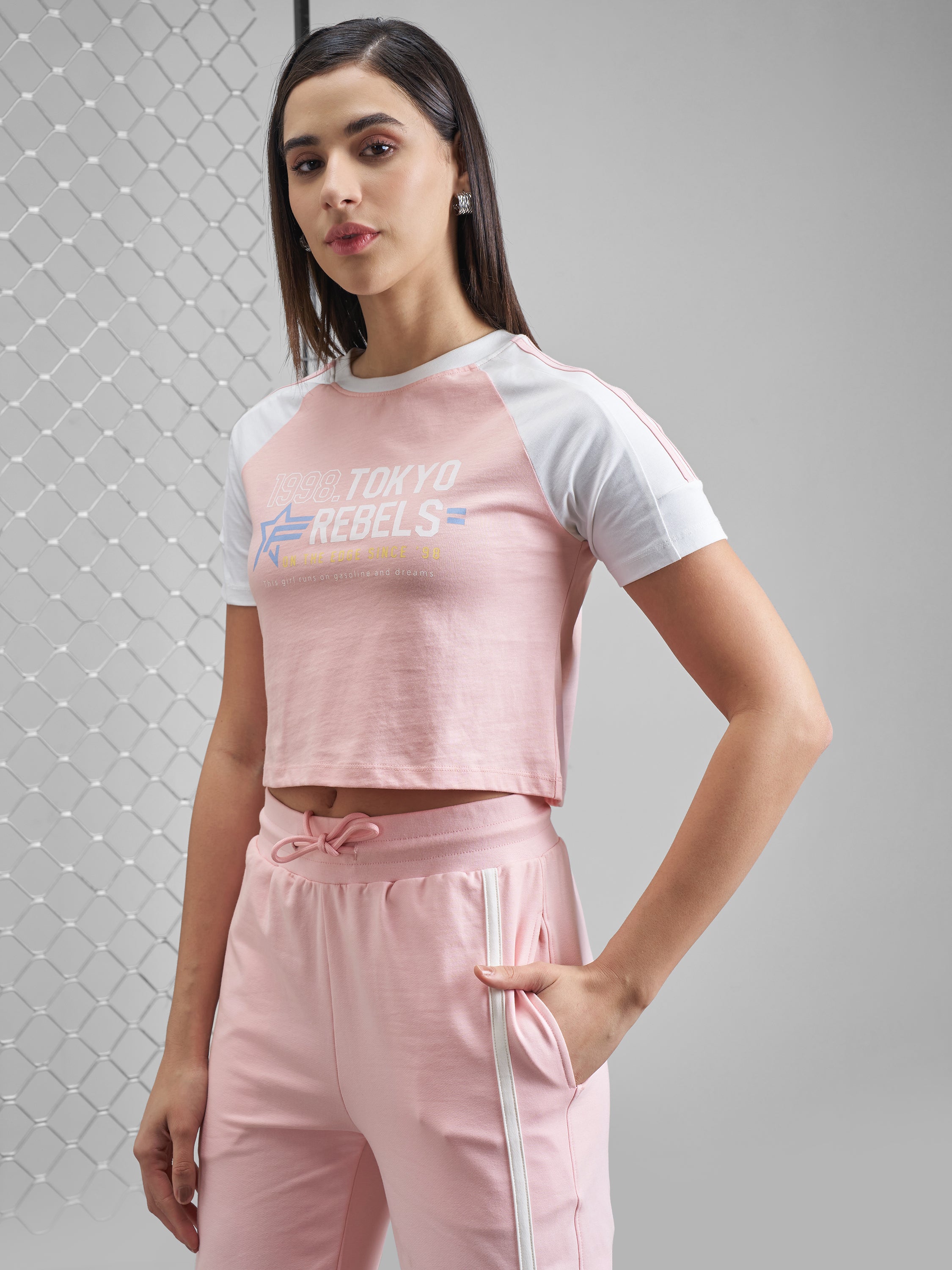 Street By Tokyo Talkies Women Pink Printed Round Neck T-Shirt - Pink - Image 4