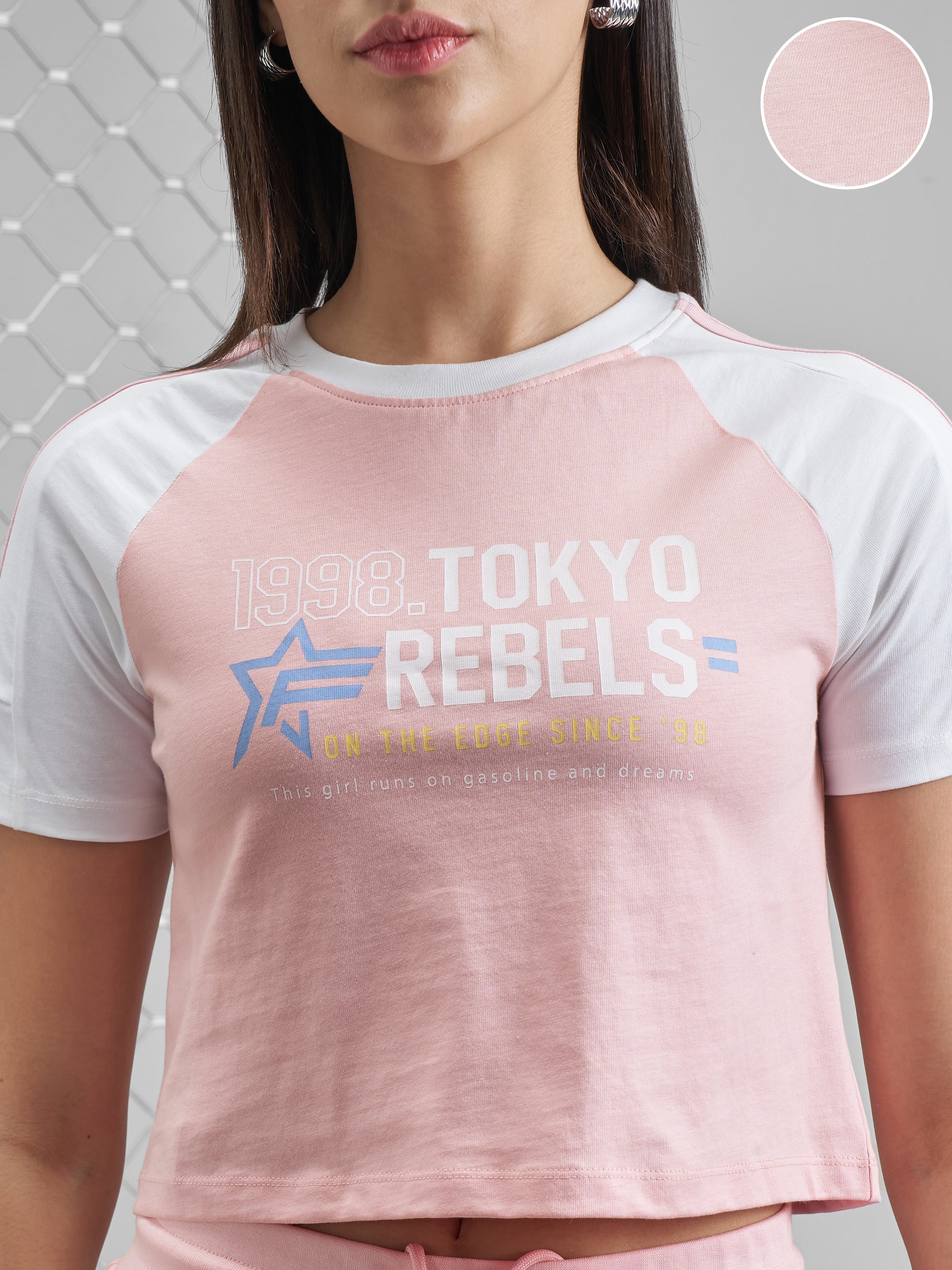 Street By Tokyo Talkies Women Pink Printed Round Neck T-Shirt - Pink - Image 5