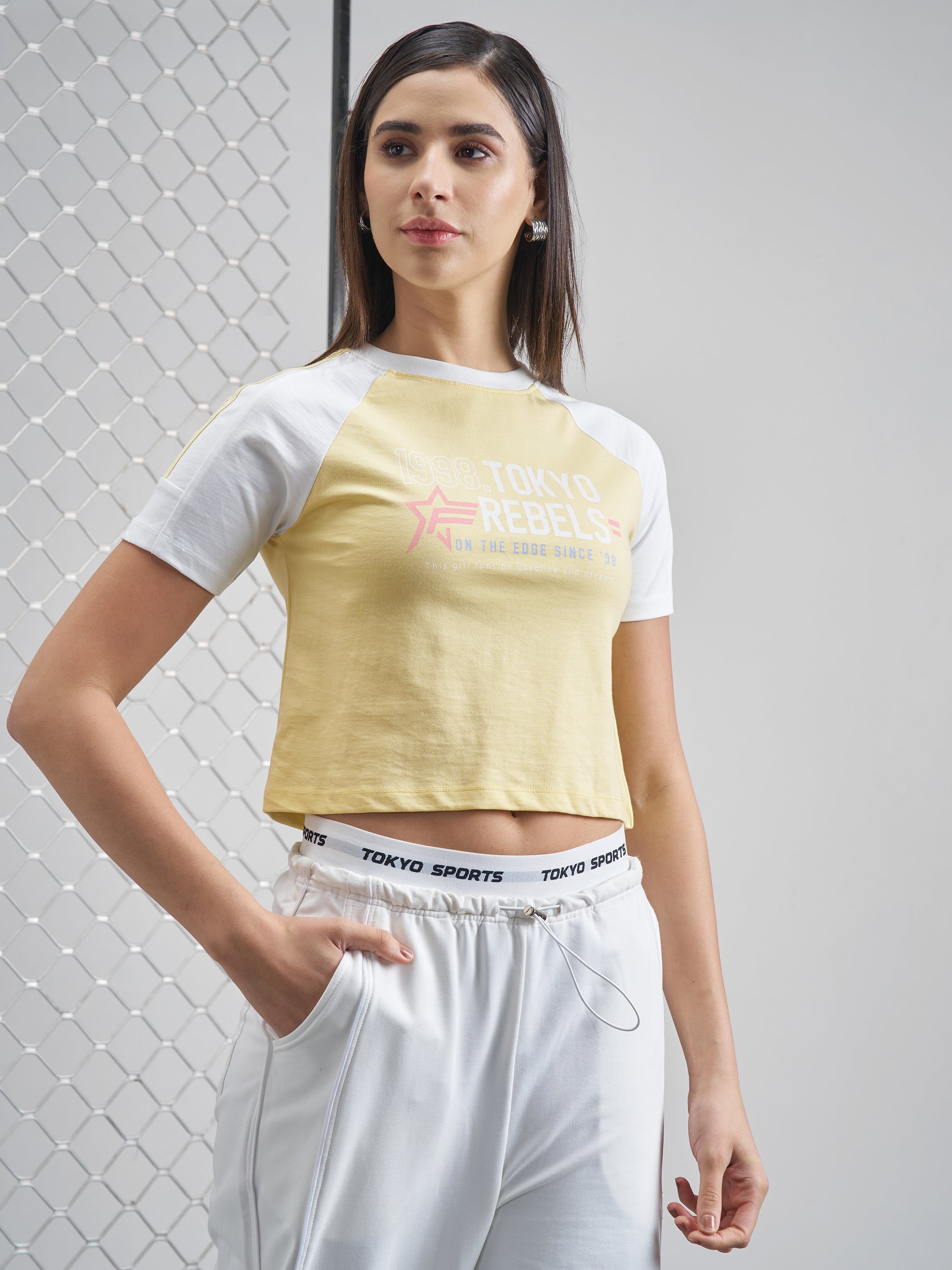 Street By Tokyo Talkies Women Yellow Printed Round Neck T-Shirt - Yellow - Image 6