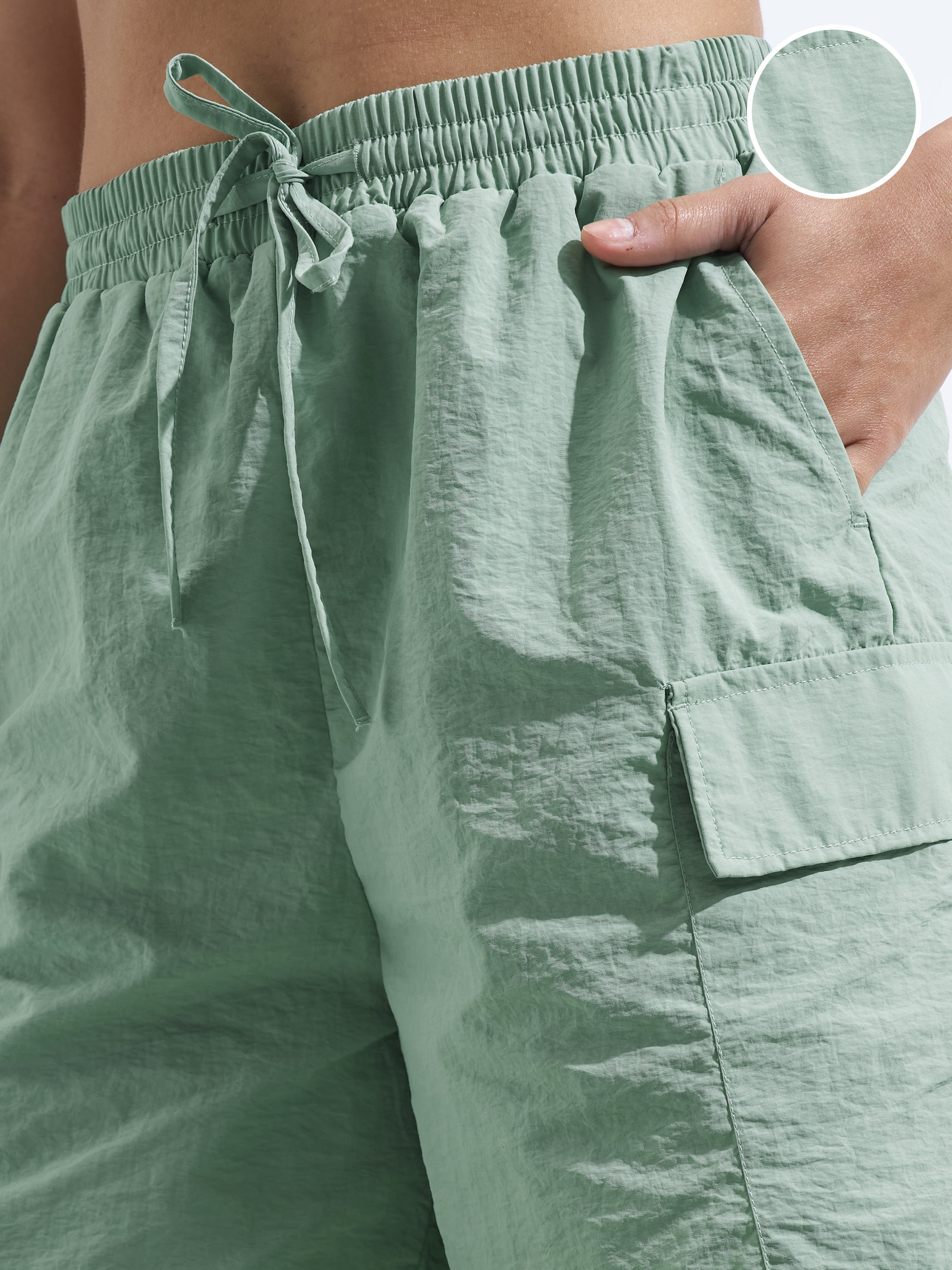 Street By Tokyo Talkies Women Green Regular Fit Shorts - Green - Image 5
