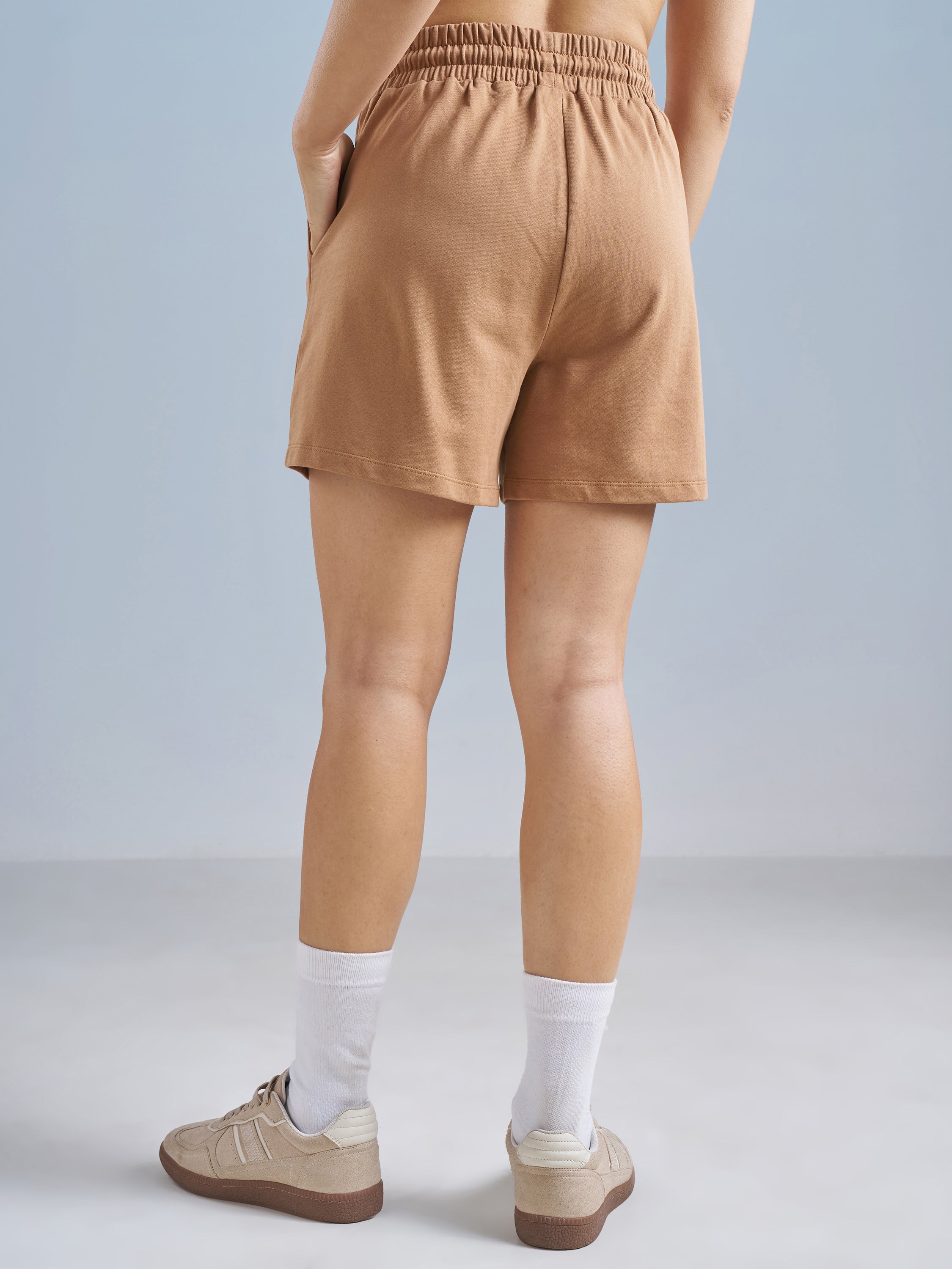 Street By Tokyo Talkies Women Brown Relaxed Fit Cargo Shorts - Brown - Image 3