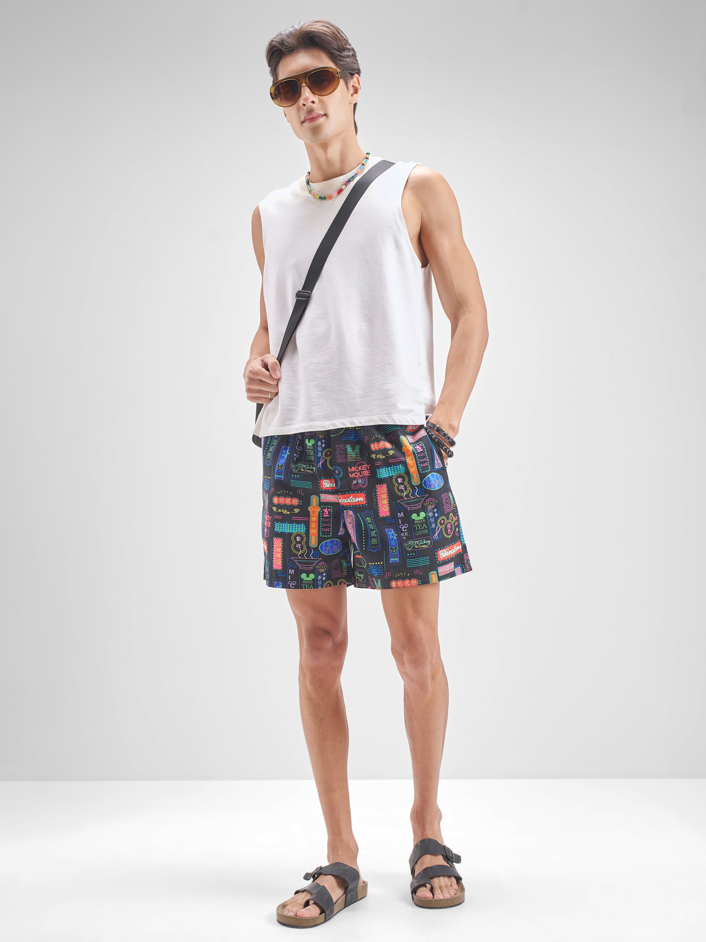 Disney By Highlander Men Black Mickey Mouse Cotton Boxers - Black - Image 2