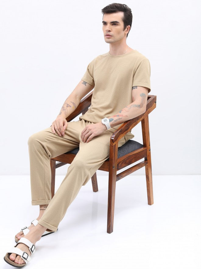 Highlander Men Cream Regular Fit Casual Track Pant - Cream - Image 2