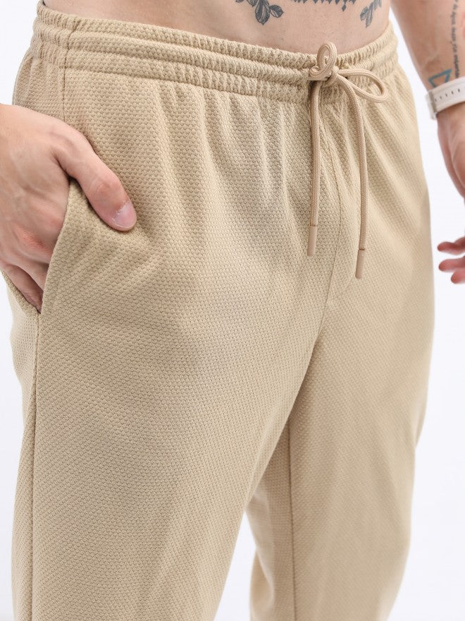 Highlander Men Cream Regular Fit Casual Track Pant - Cream - Image 5