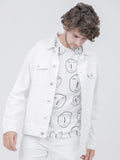 Highlander Men White Solid Denim Jacket - White - Image 1