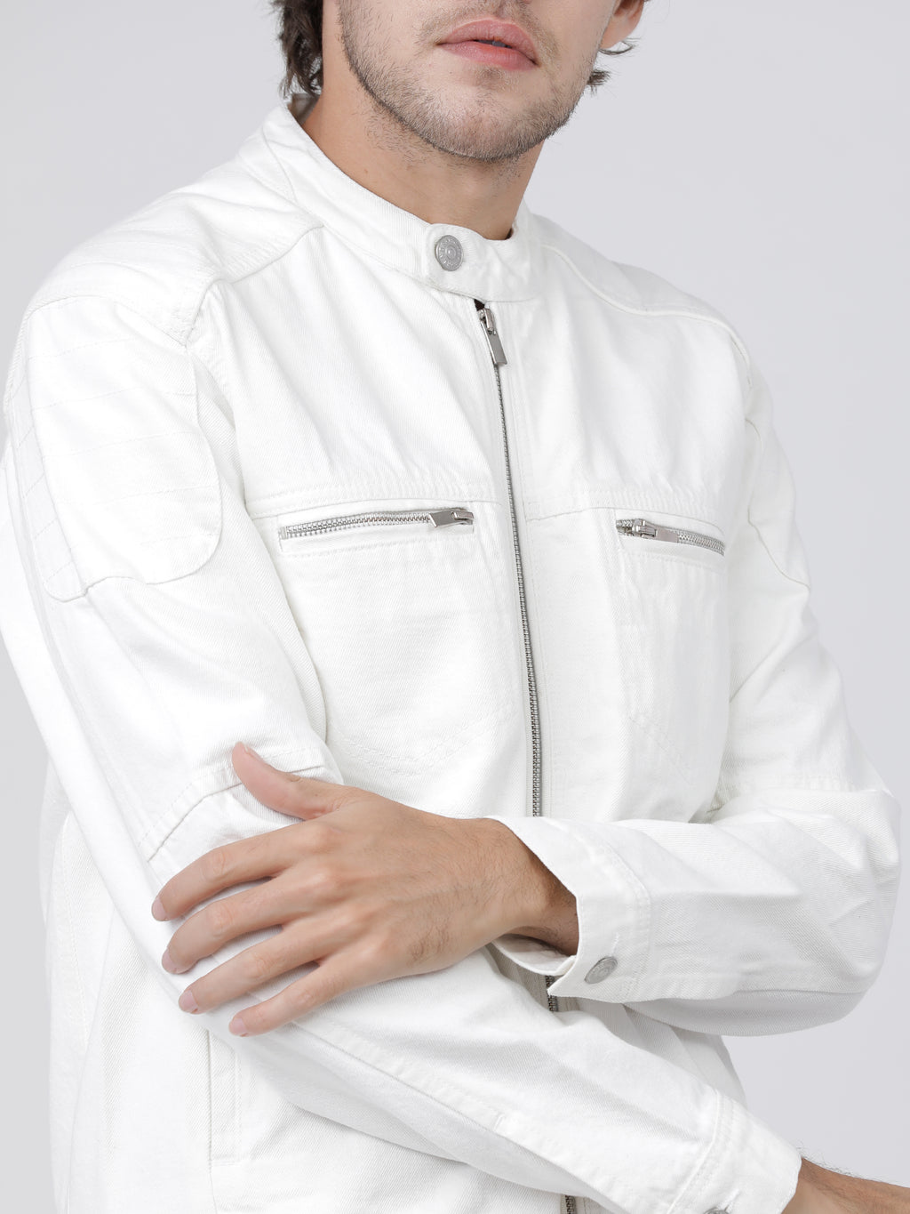 Highlander Men White Solid Tailored Jacket - White - Image 5