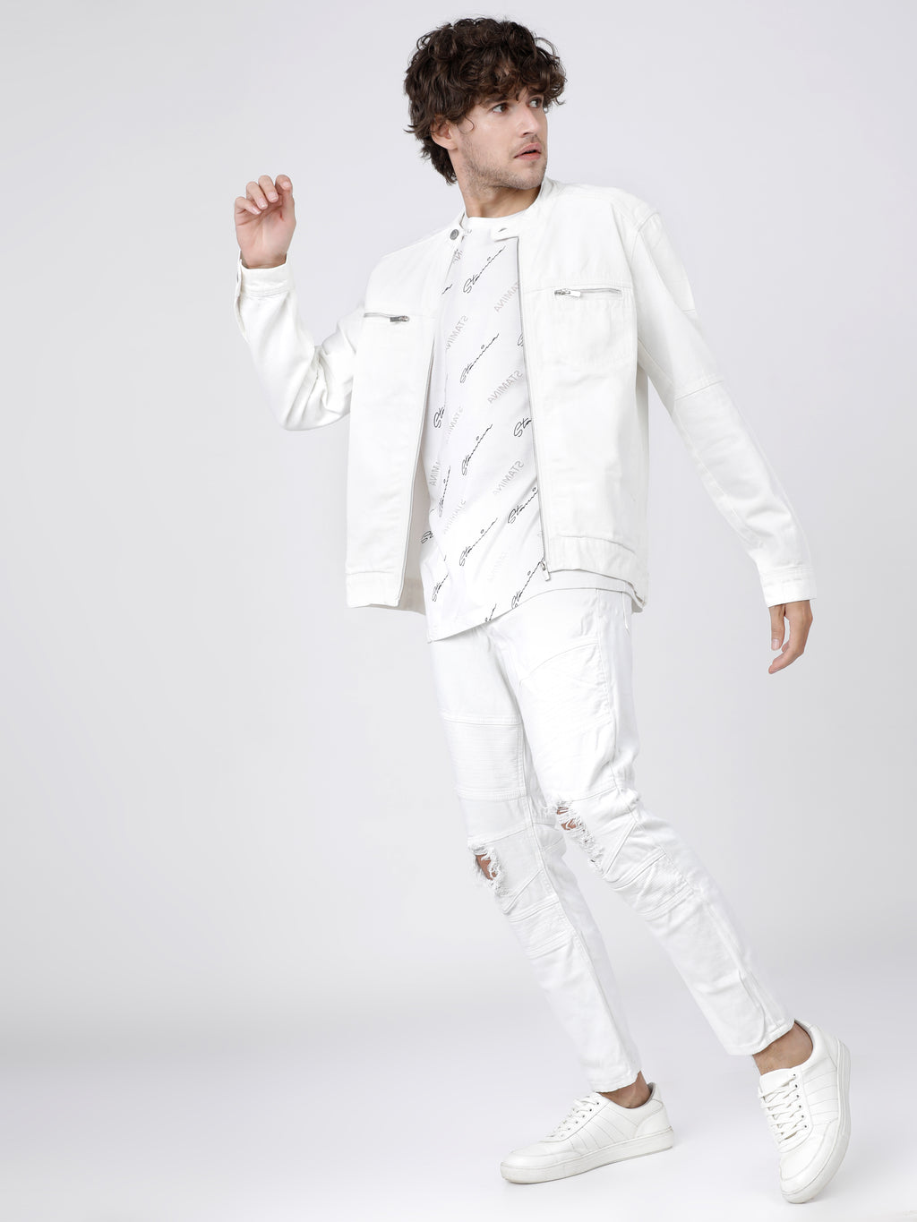 Highlander Men White Solid Tailored Jacket - White - Image 6