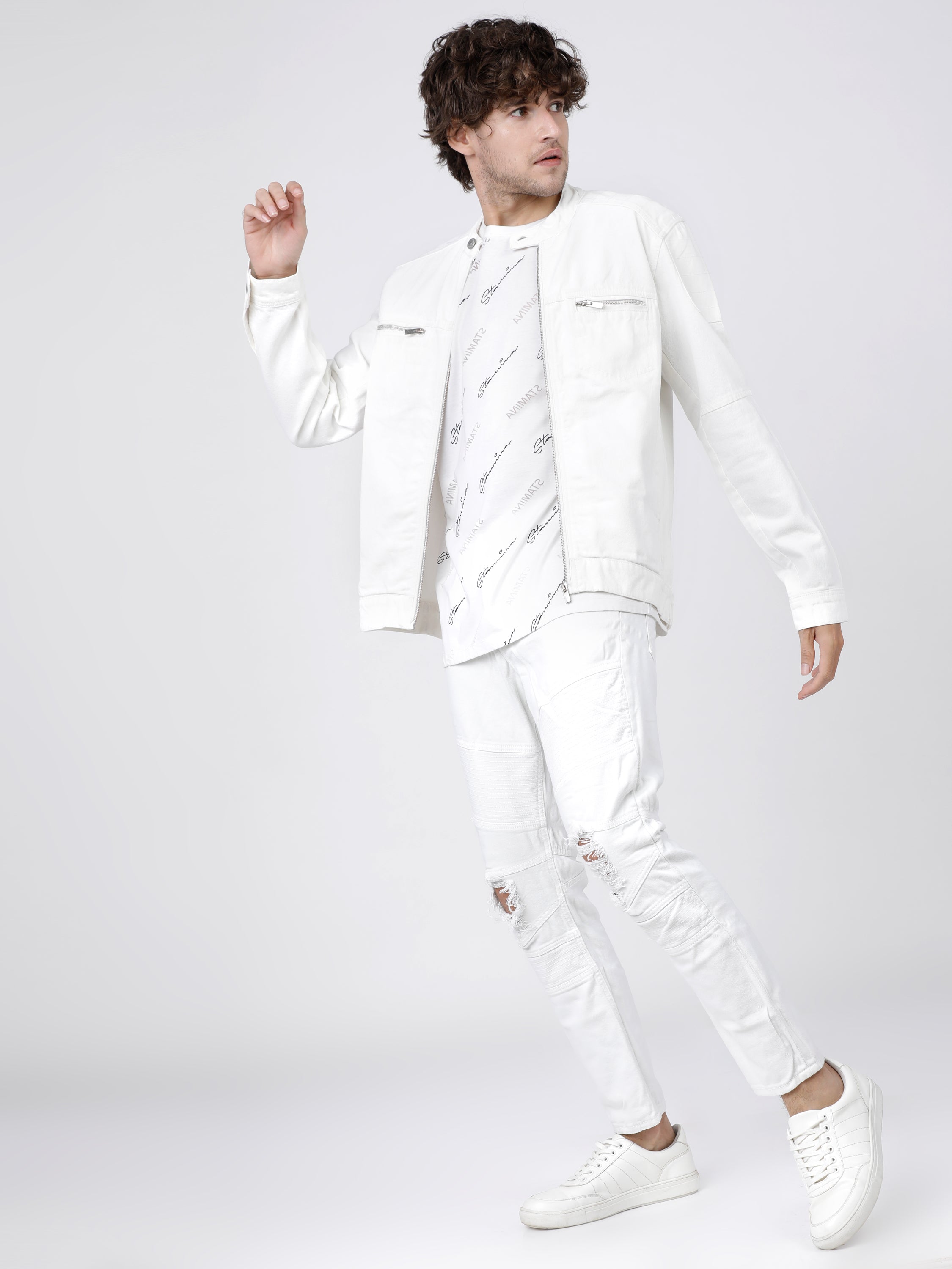 Highlander Men White Solid Tailored Jacket - White - Image 6