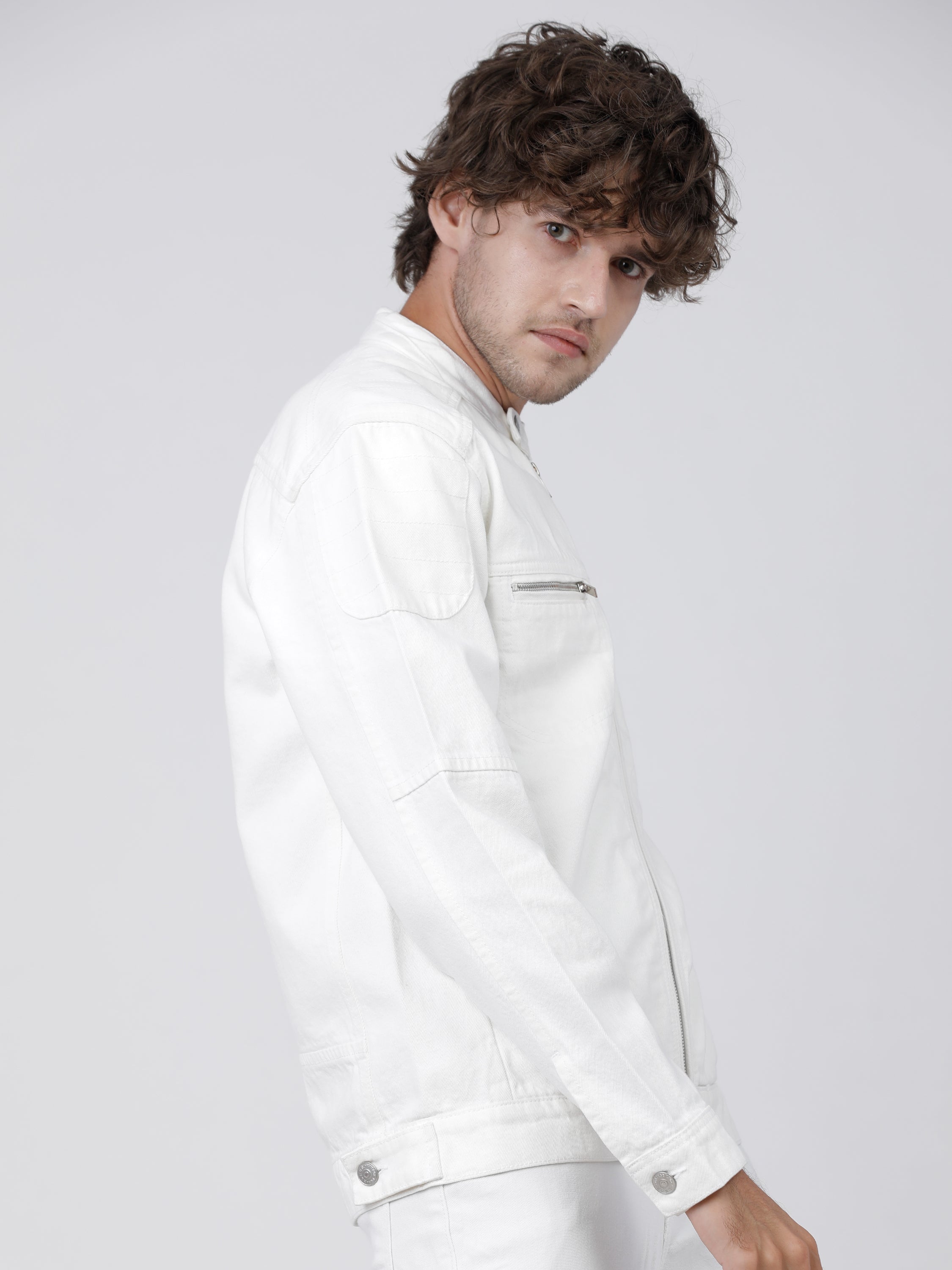 Highlander Men White Solid Tailored Jacket - White - Image 7