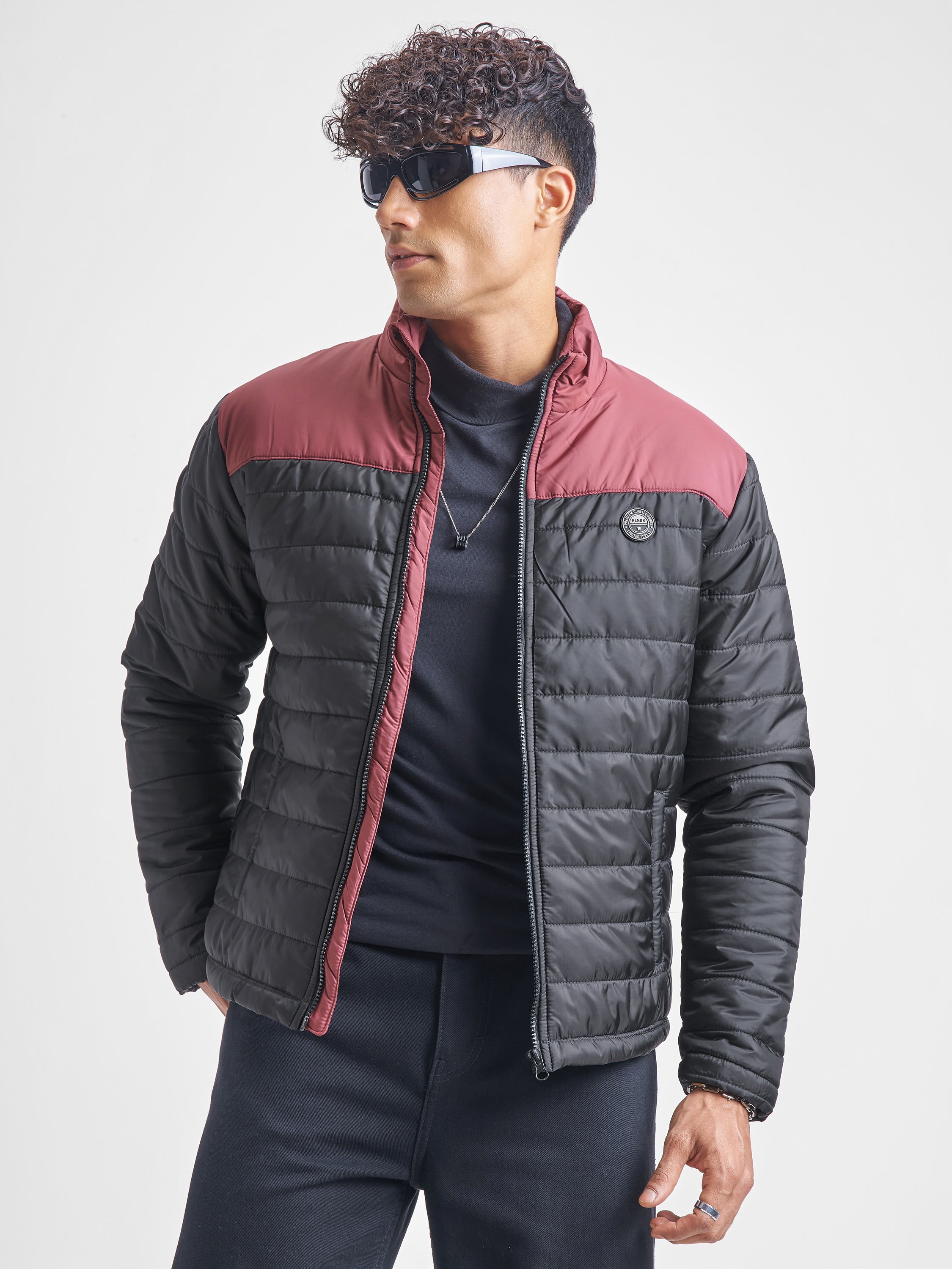 Highlander Mens Black Puffer Jacket - Black - Image 1