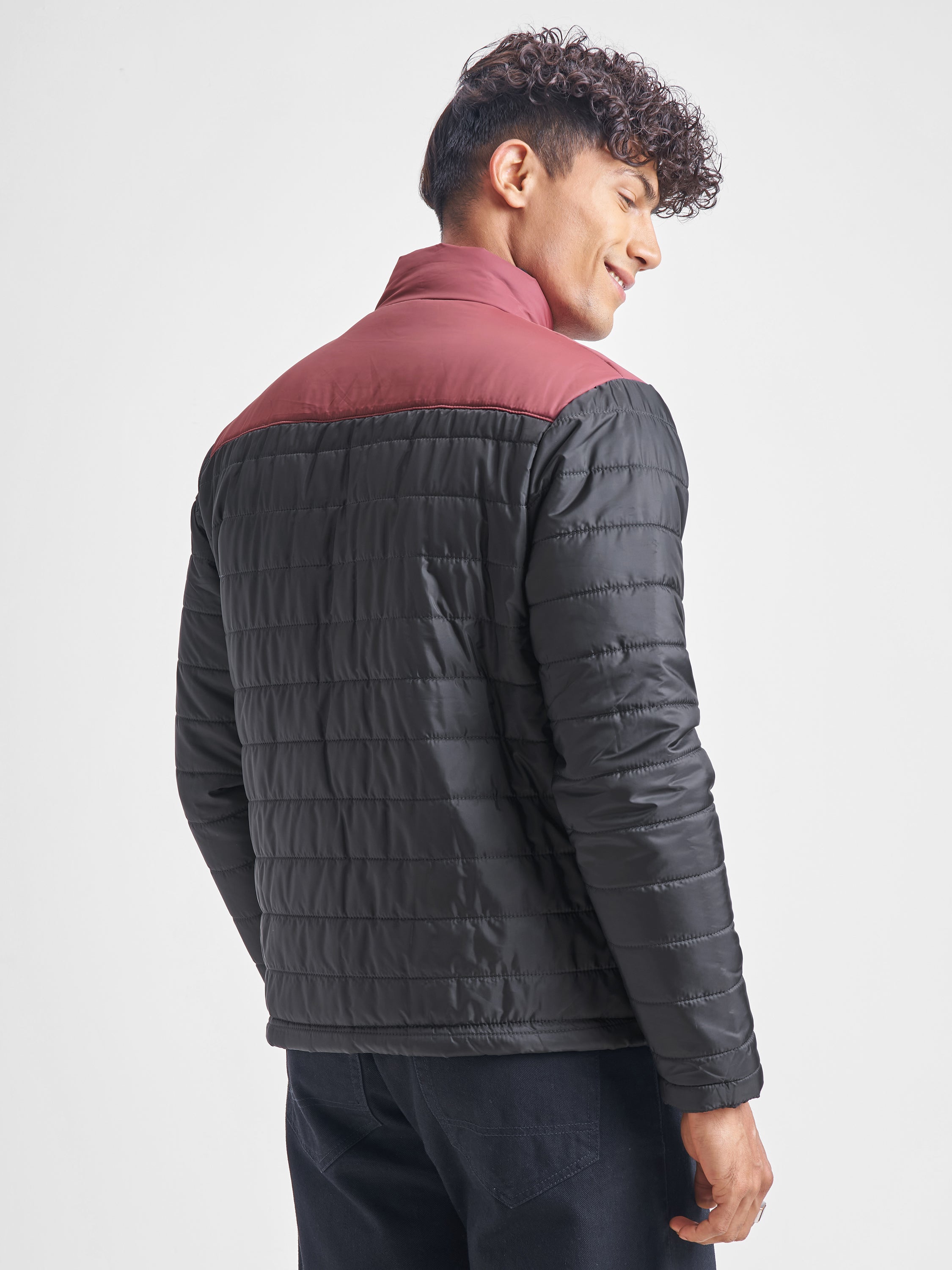 Highlander Mens Black Puffer Jacket - Black - Image 3