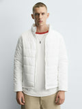 Highlander Mens White Puffer Jacket - White - Image 1
