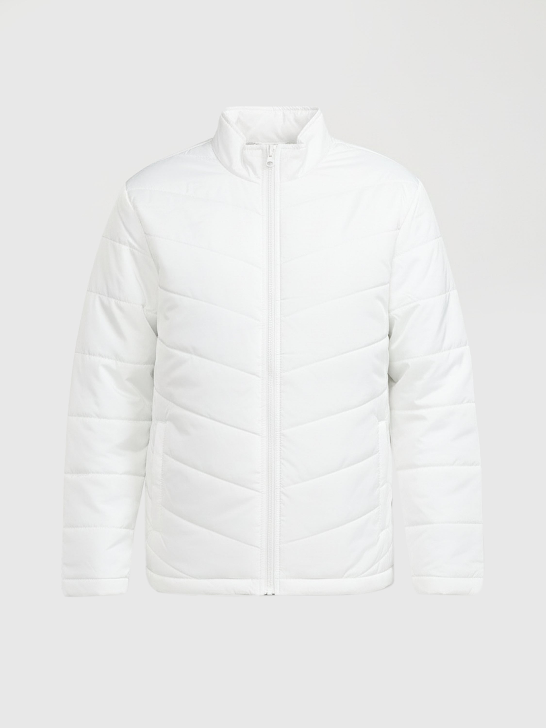 Highlander Mens White Puffer Jacket - White - Image 4