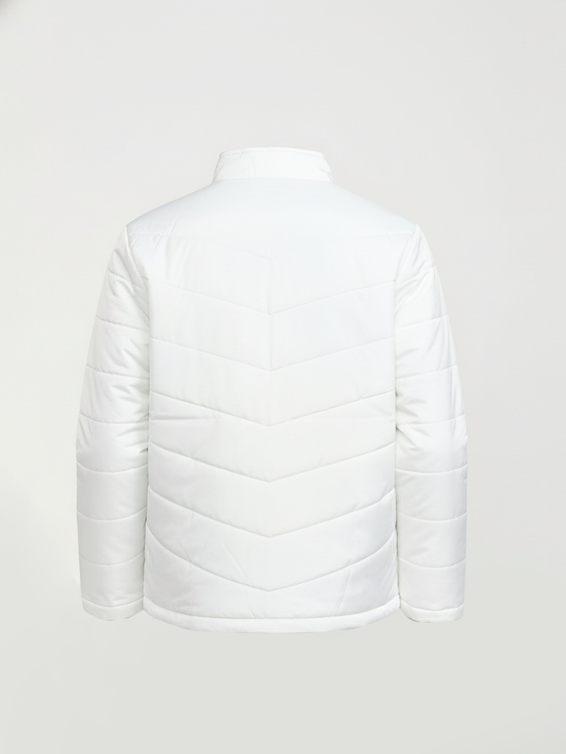 Highlander Mens White Puffer Jacket - White - Image 5