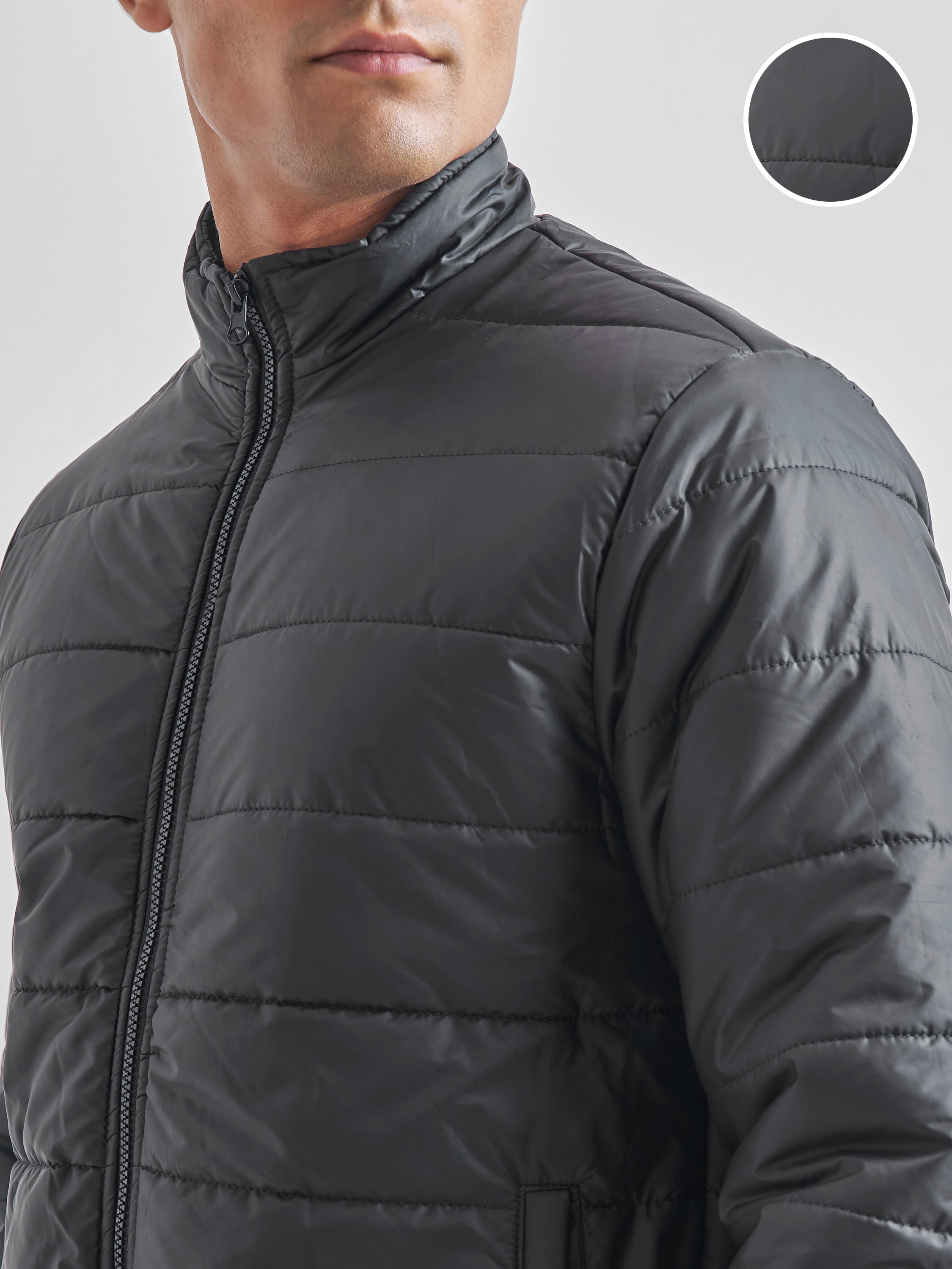 Highlander Men Black Padded Jacket - Black - Image 5