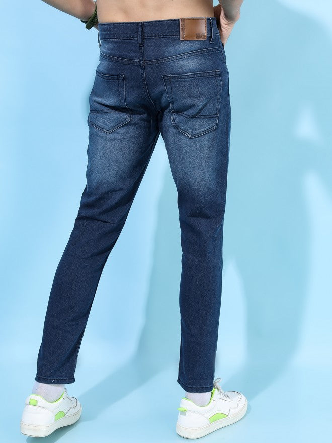 Highlander Men Indigo Tapered Fit Stretchable Jeans - Indigo - Image 3