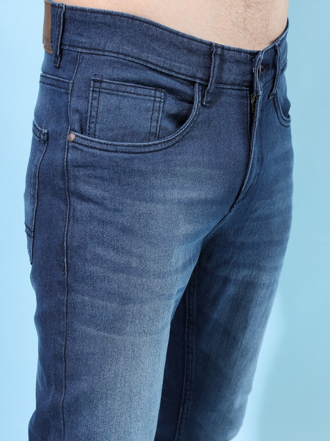 Highlander Men Indigo Tapered Fit Stretchable Jeans - Indigo - Image 4