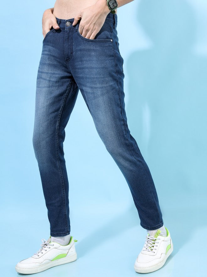 Highlander Men Indigo Tapered Fit Stretchable Jeans - Indigo - Image 5
