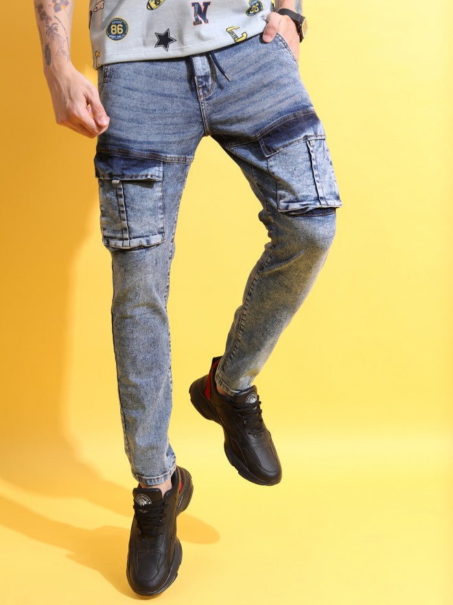 Highlander Men Blue Slim Fit Stretchable Jeans - Blue - Image 1