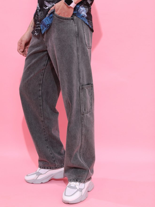 Highlander Men Grey Straight Fit Jeans - Grey - Image 1