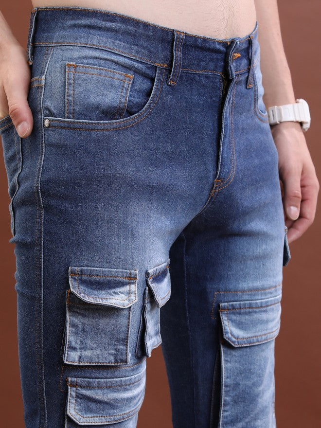 Highlander Men Blue Slim Fit Stretchable Jeans - Blue - Image 5