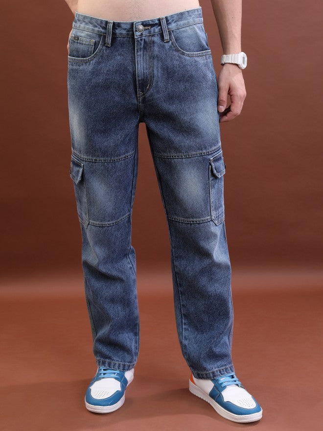 Highlander Men Blue Straight Fit Jeans - Blue - Image 1