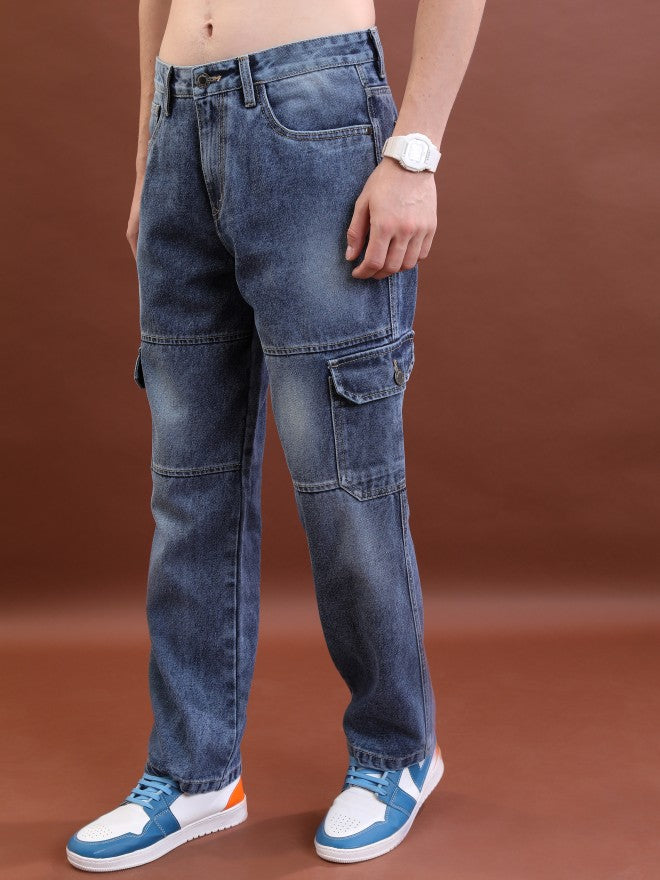 Highlander Men Blue Straight Fit Jeans - Blue - Image 4