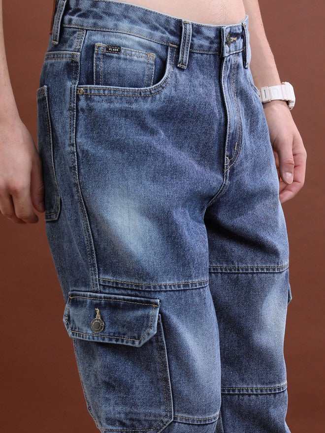 Highlander Men Blue Straight Fit Jeans - Blue - Image 5