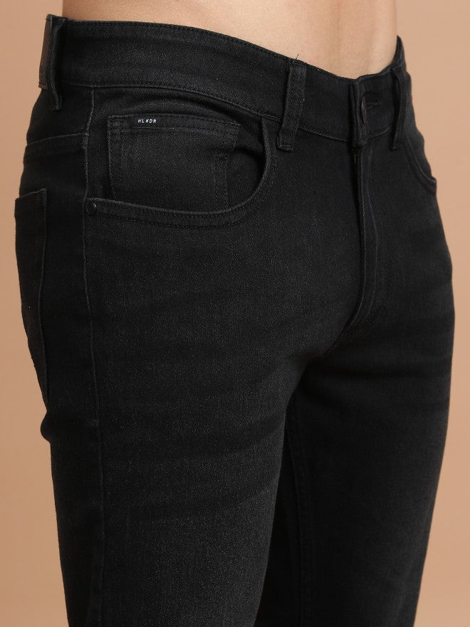 Highlander Men Black Skinny Fit Stretchable Jeans - Black - Image 5