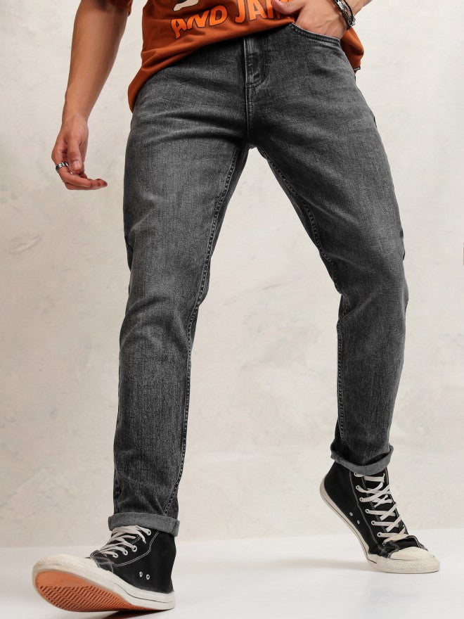 Highlander Men Grey Tapered Fit Jeans - Grey - Image 1