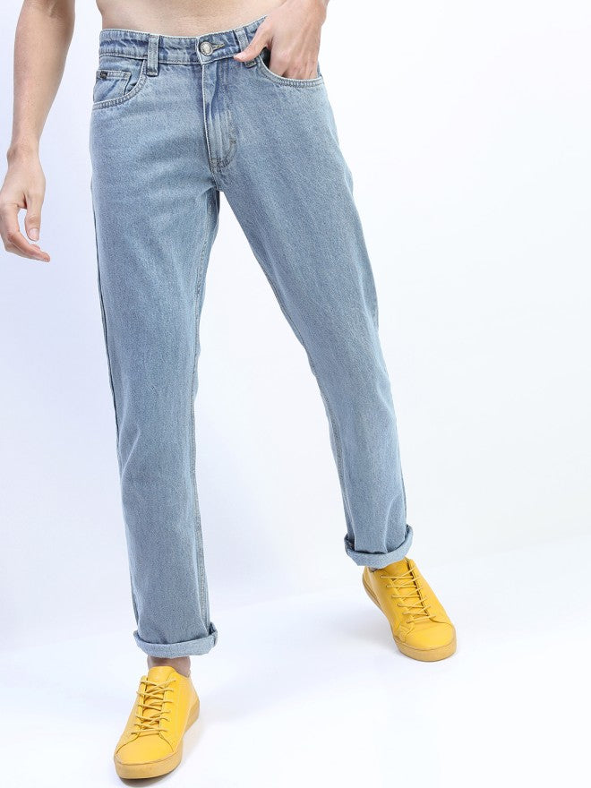 Highlander Men Blue Straight Fit Jeans - Blue - Image 1