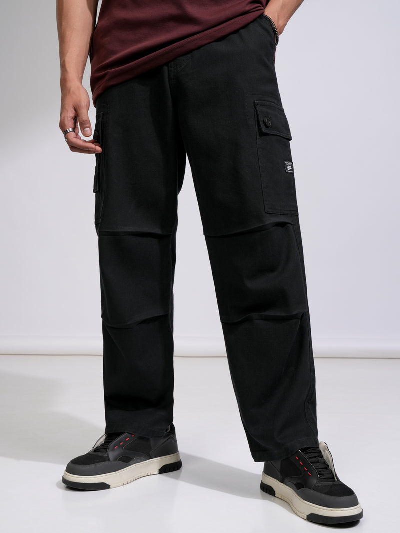 Highlander Men Black Straight Fit Stretchable Jeans - Black - Image 1