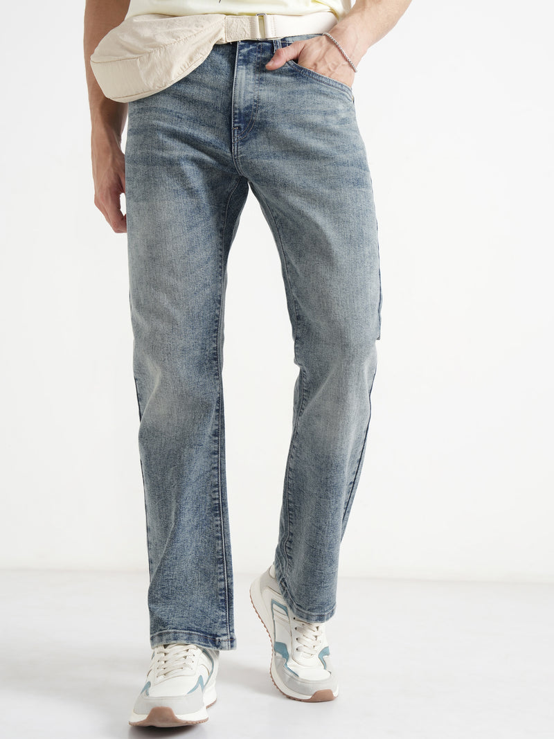 Highlander Men Blue Bootcut Stretchable Jeans - Blue - Image 1