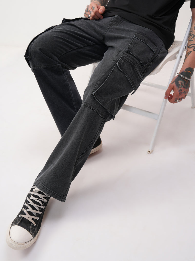 Highlander Men Grey Baggy Stretchable Jeans - Grey - Image 1