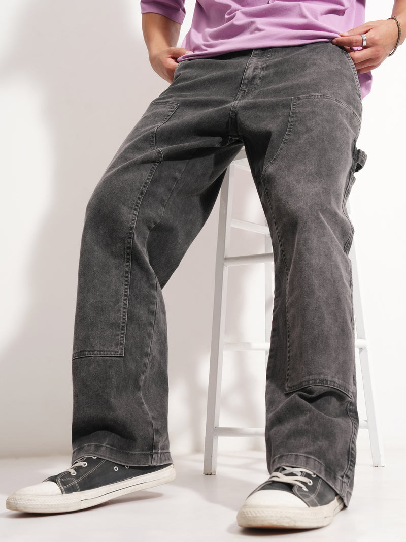 Highlander Men Grey Straight Fit Stretchable Jeans - Grey - Image 1