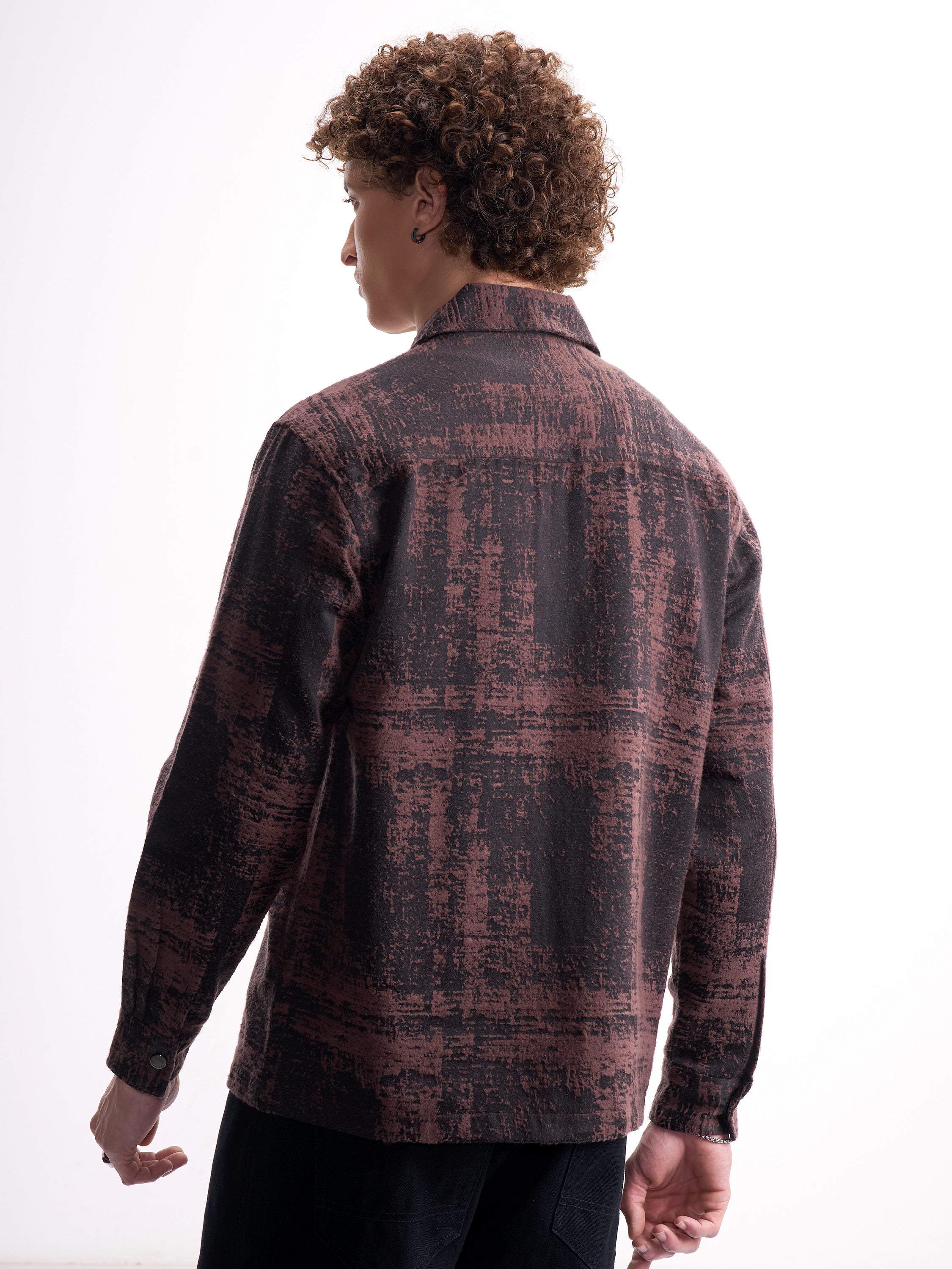 Highlander Men Black Printed Relaxed Fit Casual Shirt - Black - Image 3