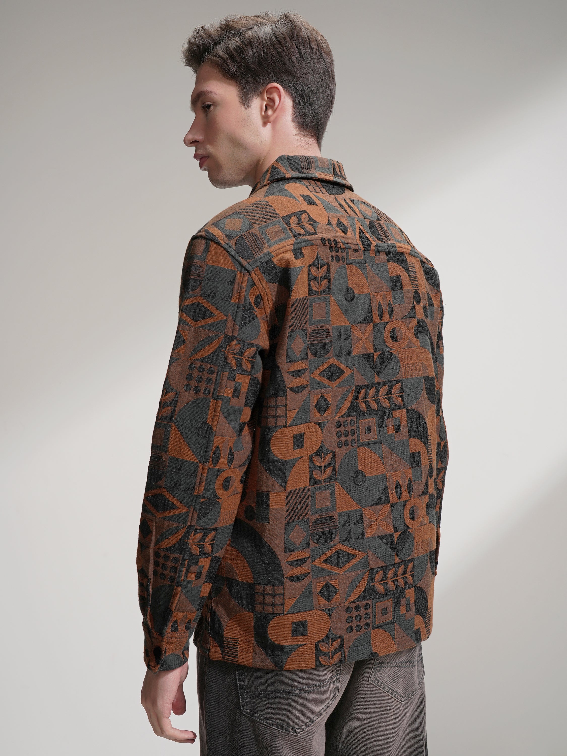 Highlander Men Black Printed Relaxed Fit Casual Shirt - Black - Image 3