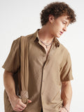 Highlander Men Brown Solid Relaxed Fit Casual Shirt - Brown - Image 1