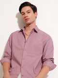 Highlander Men Rose Solid Relaxed Fit Casual Shirt - Rose - Image 1