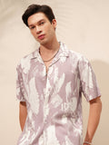 Highlander Men Lavender Printed Relaxed Fit Casual Shirt - Lavender - Image 1