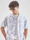 Highlander Men Lavender Printed Relaxed Fit Casual Shirt - Lavender - Image 1