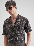 Highlander Men Brown Printed Relaxed Fit Casual Shirt - Brown - Image 1