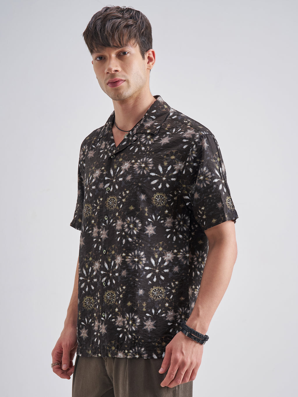 Highlander Men Brown Printed Relaxed Fit Casual Shirt - Brown - Image 4