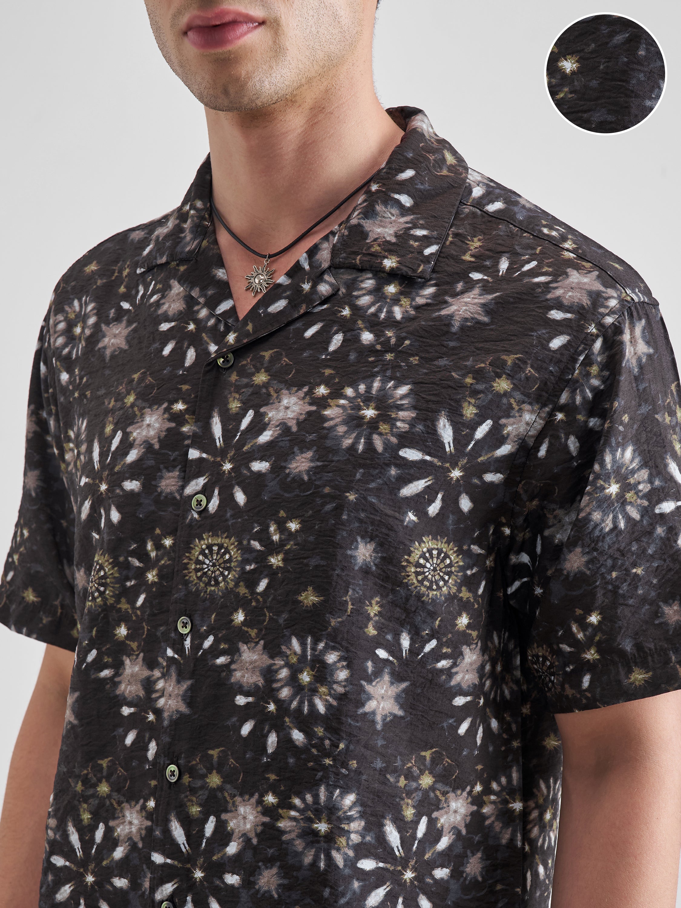 Highlander Men Brown Printed Relaxed Fit Casual Shirt - Brown - Image 5