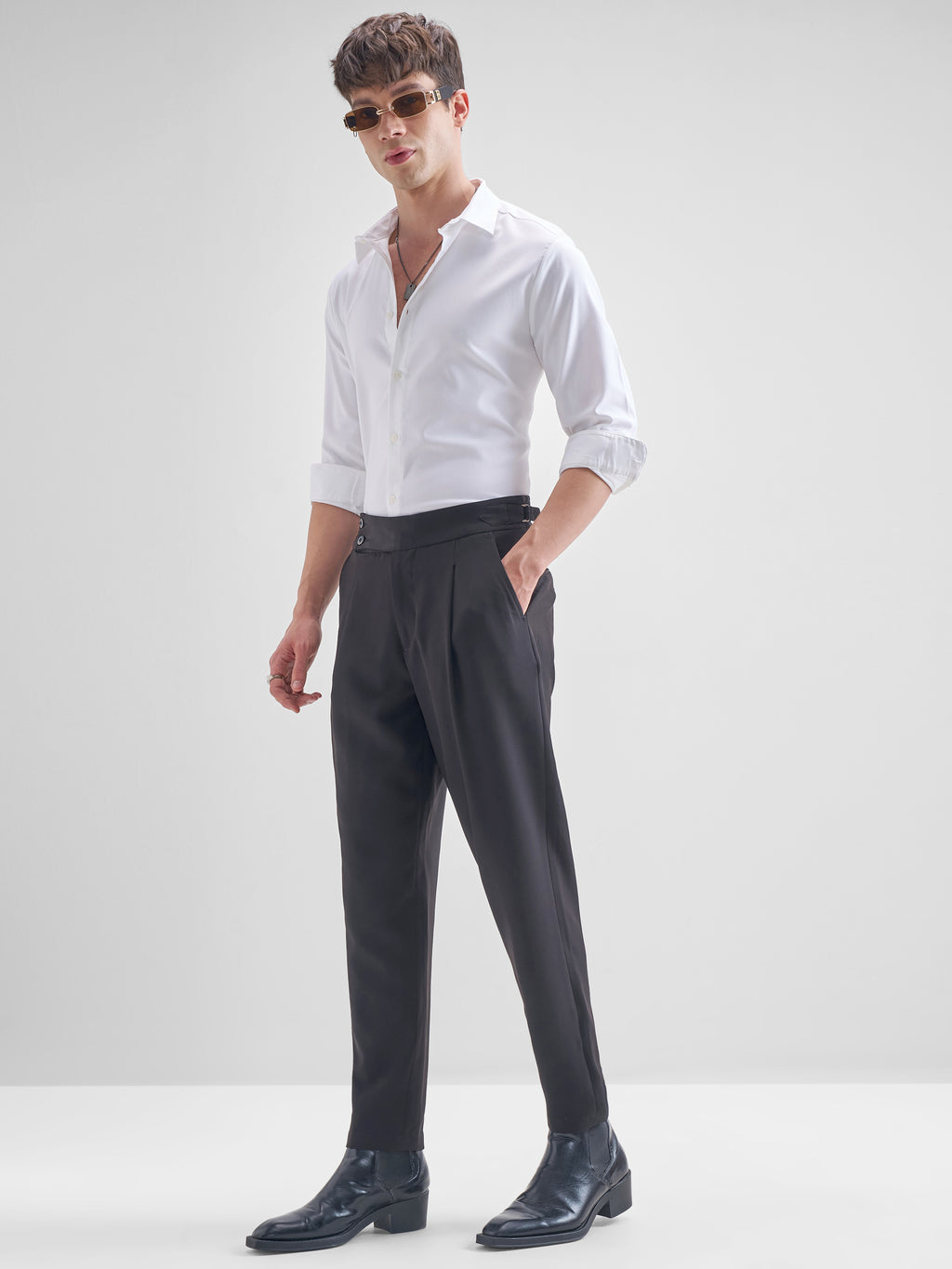 Highlander Men White Solid Relaxed Fit Casual Shirt - White - Image 2