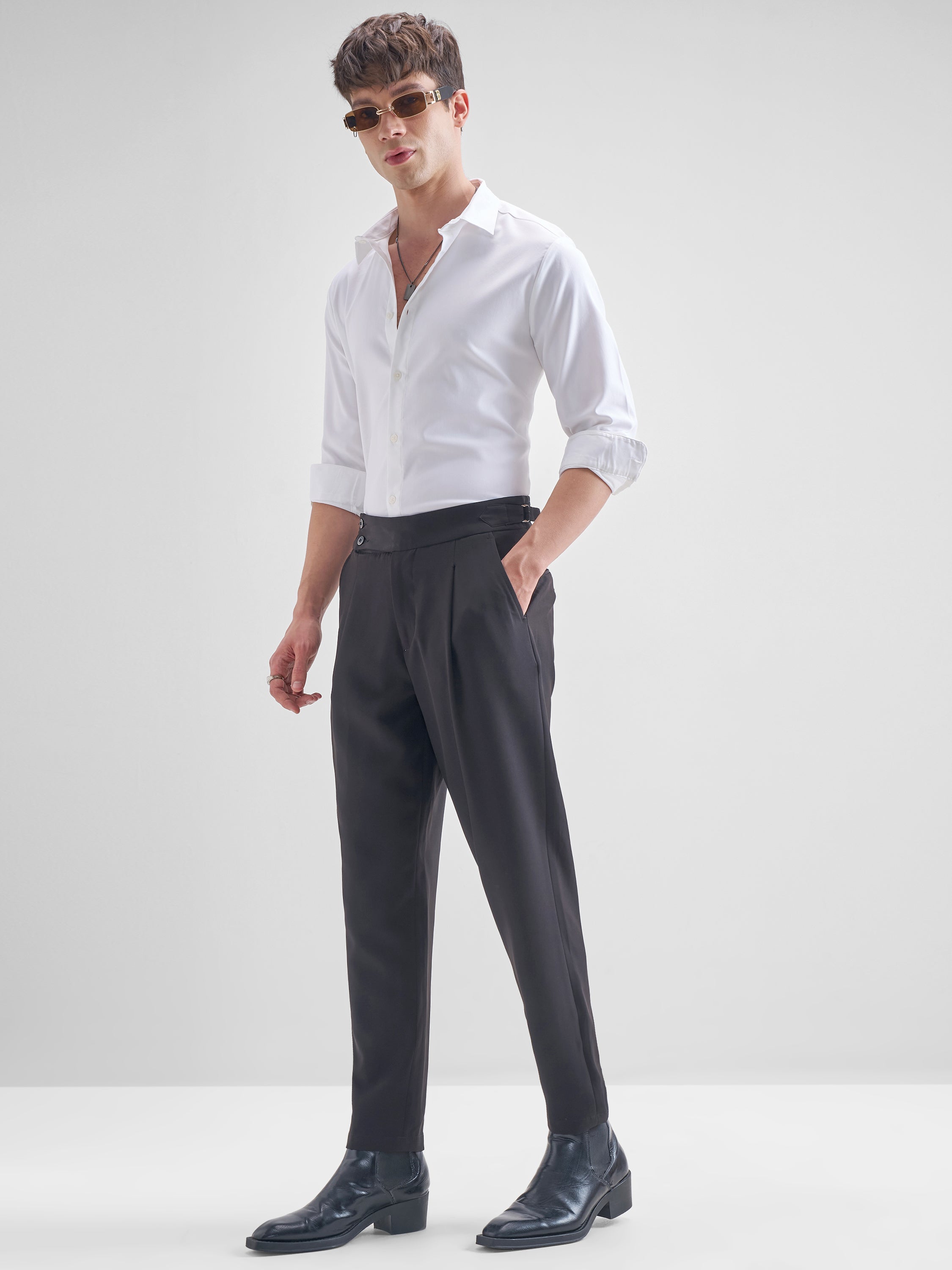 Highlander Men White Solid Relaxed Fit Casual Shirt - White - Image 2