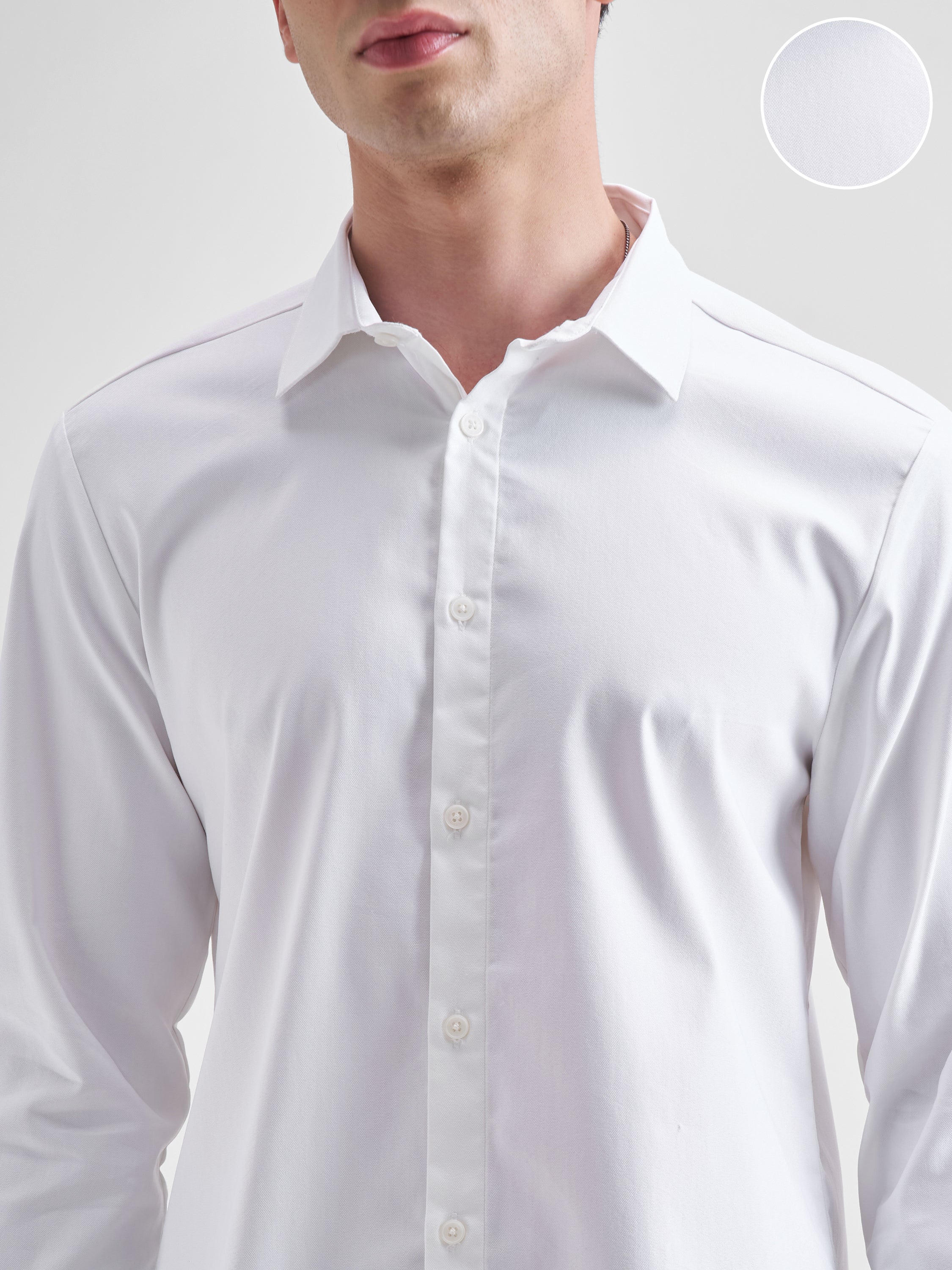 Highlander Men White Solid Relaxed Fit Casual Shirt - White - Image 5