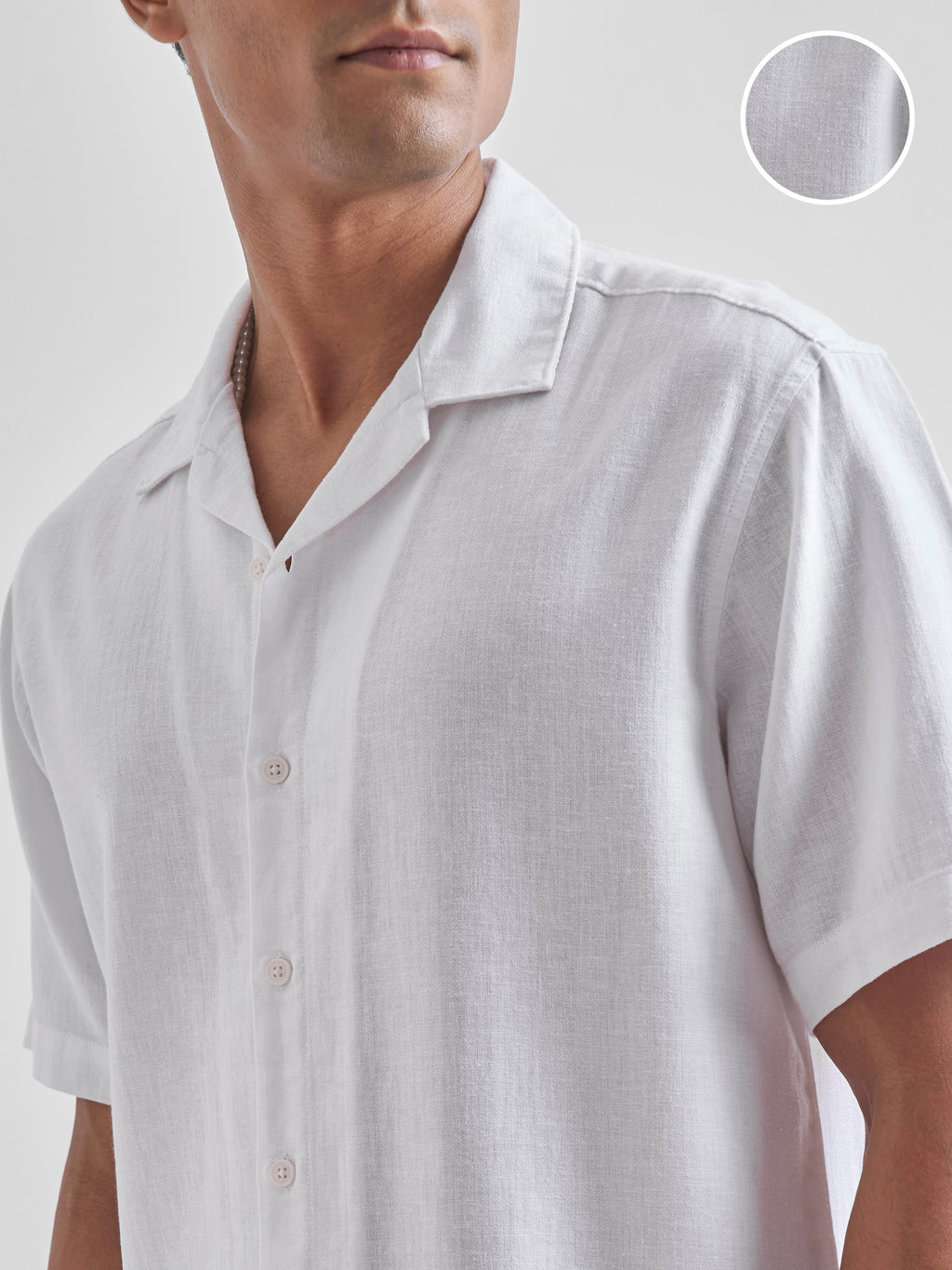 Highlander Men White Solid Relaxed Fit Casual Shirt - White - Image 5