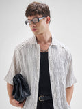 Highlander Men White Striped Boxy Fit Casual Shirt - White - Image 1